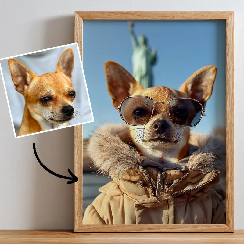 Globe Trotter - Pet Lenticular Portrait