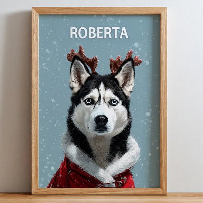 Reindeer Christmas- Pet Lenticular Portrait