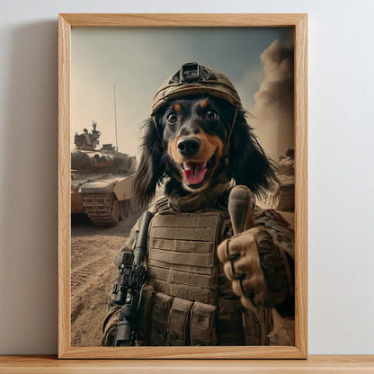 Furry Soldier - Pet Lenticular Portrait
