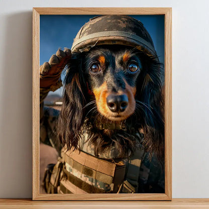 Furry Soldier - Pet Lenticular Portrait