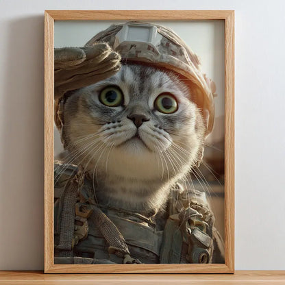 Furry Soldier - Pet Lenticular Portrait