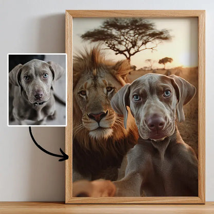 Grassland Selfie - Pet Lenticular Portrait