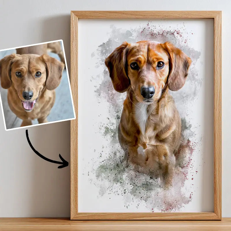 Watercolor Art - Pet Lenticular Portrait