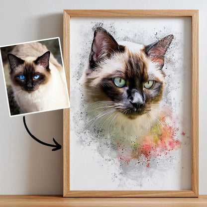 Watercolor Art - Pet Lenticular Portrait