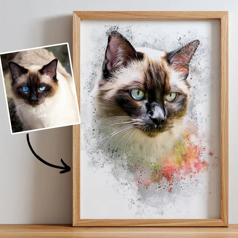 Watercolor Art - Pet Lenticular Portrait