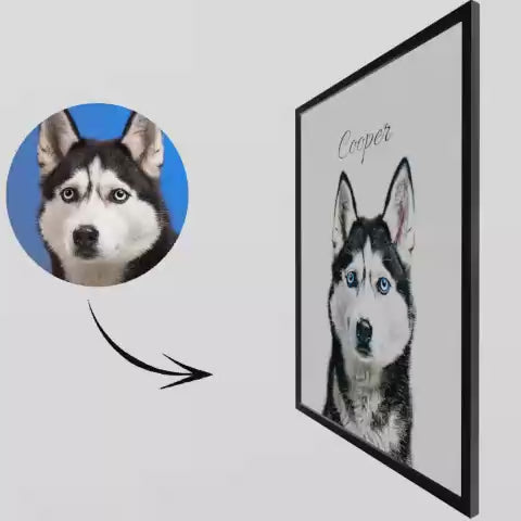 Load video: Memorial Art- Pet Lenticular Portrait