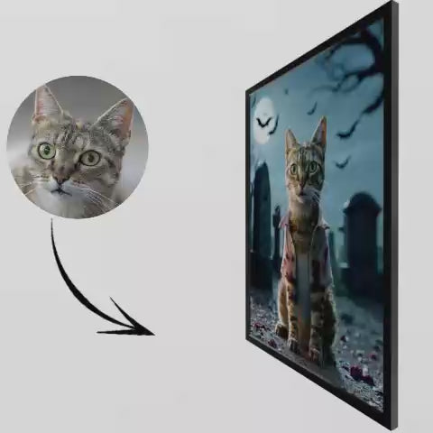 Spooky Halloween- Pet Lenticular Portrait