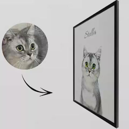 Memorial Art- Pet Lenticular Portrait