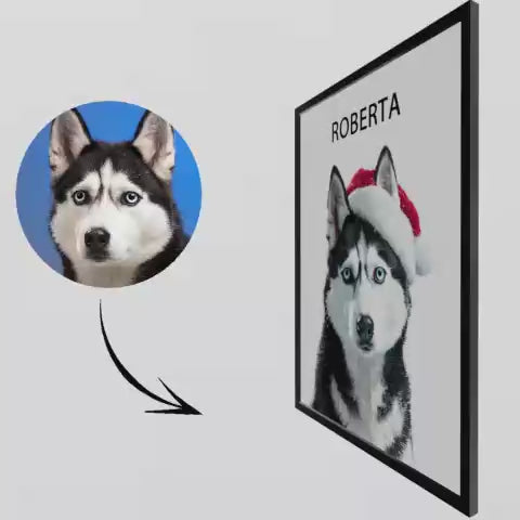 Reindeer Christmas- Pet Lenticular Portrait