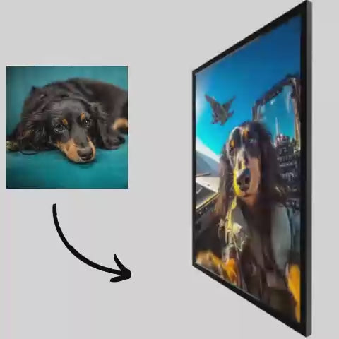 Furry Soldier - Pet Lenticular Portrait