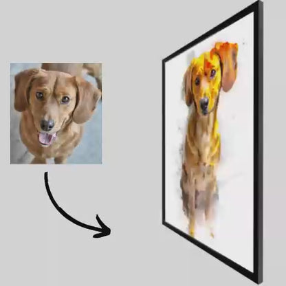 Watercolor Art - Pet Lenticular Portrait