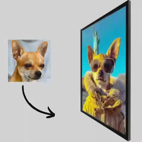 Load video: Globe Trotter - Pet Lenticular Portrait