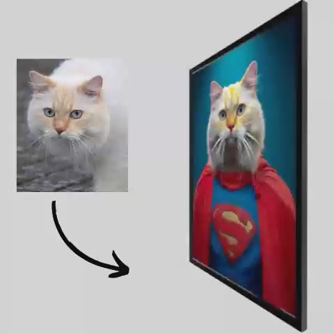 Load video: Furry Hero - Pet Lenticular Portrait